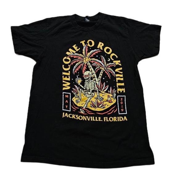 Korn Rob Zombie Tool Judas Priest Incubus Welcome To Rockville 2019 T-Shirt M - Picture 7 of 7